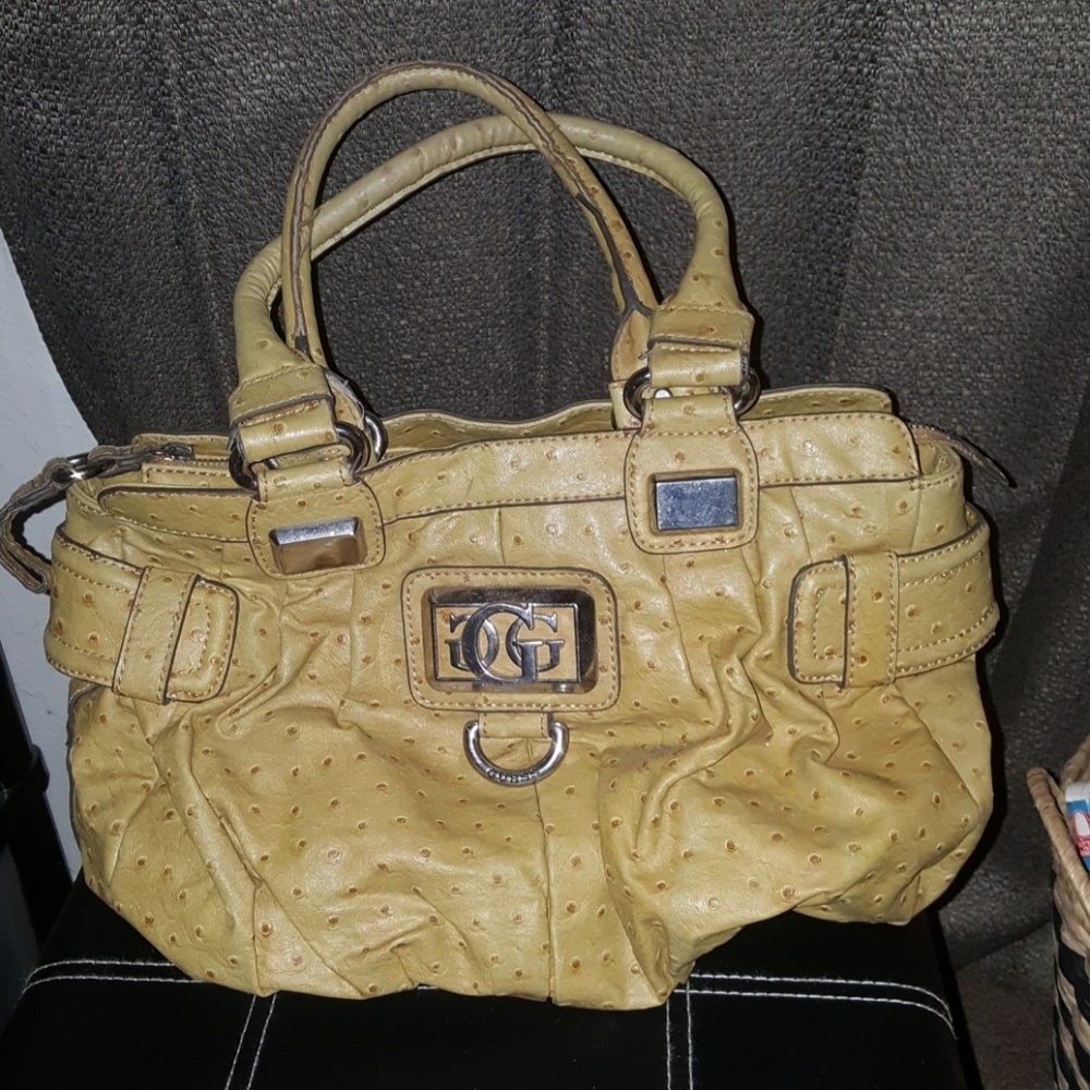 Guess Ostrich Skin Shoulder Bag